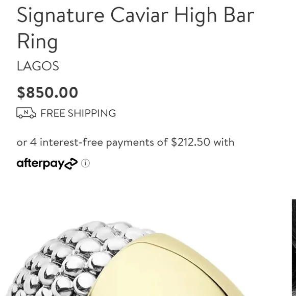 NWT Lagos High Bar Smooth Plate ring - Picture 16 of 16